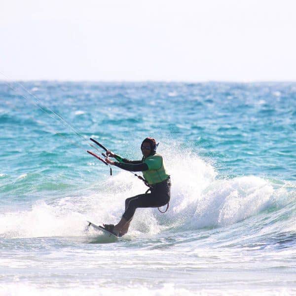 Riding after few lessons. Kiteboarding school in spain, Freeride Tarifa