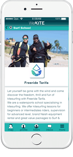 réseau sociaux, kitesurfer