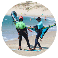session de kitesurf, apprentissage
