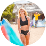 Kaja is IKO level 2 and work as instructor at Freeride Tarifa, spain