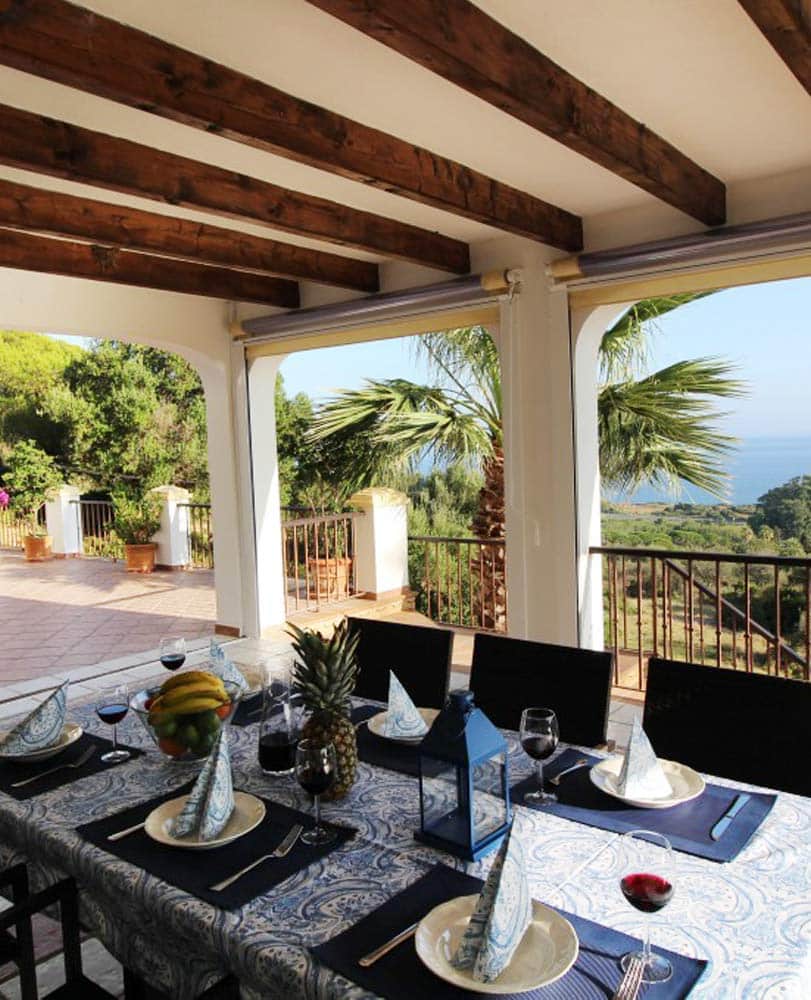 Terrasse avec vue mer à Tarifa